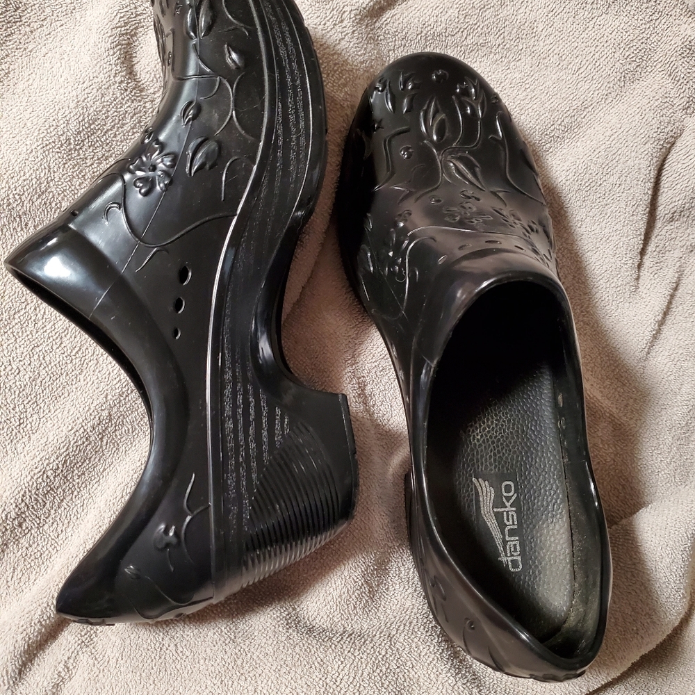 Dansko wedges, size 39, plastic/rubber, black